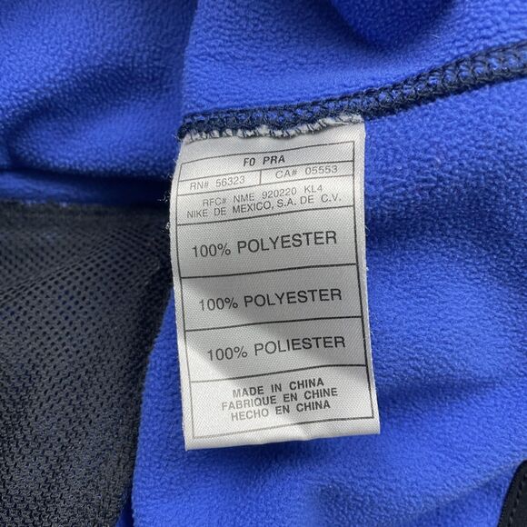 Nike Jacket Mens Medium Blue Therma-Fit Fleece Full Zip Back Zip Pockets Gym - Picture 5 of 11
